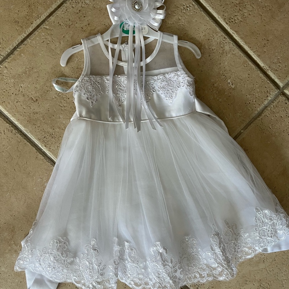 Angels Couture White Dress for Toddlers